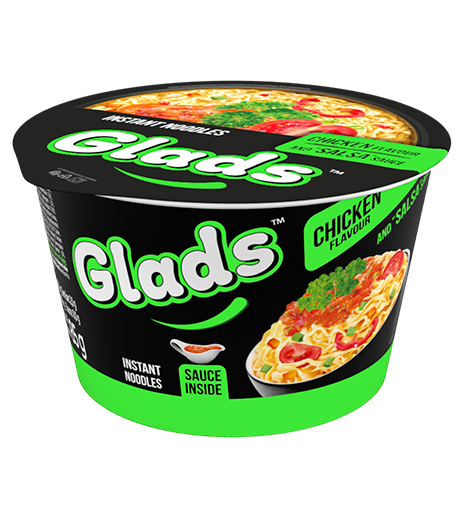 Glads makaronai su vištienos skonio ir «Salsa» padažu